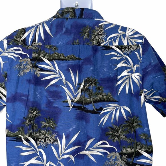 RJC Vintage 1990's Hawaiian Blue Shirt M - Picture 8 of 10
